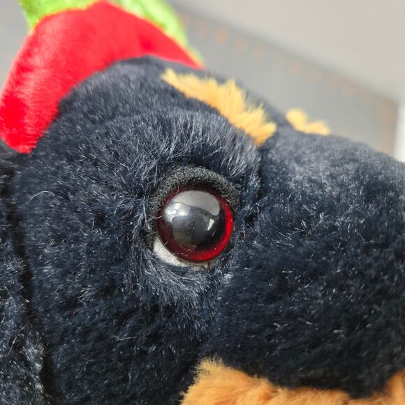 Walmart Holiday Rottweiler Dog Plush Stuffed Animal Leaf Antlers Penguin Scarf - Picture 9 of 16